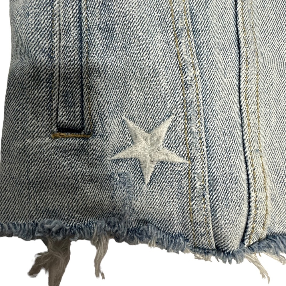 Like New Pistola Brando Star Embroidery Denim Jacket xs - Picture 9 of 15